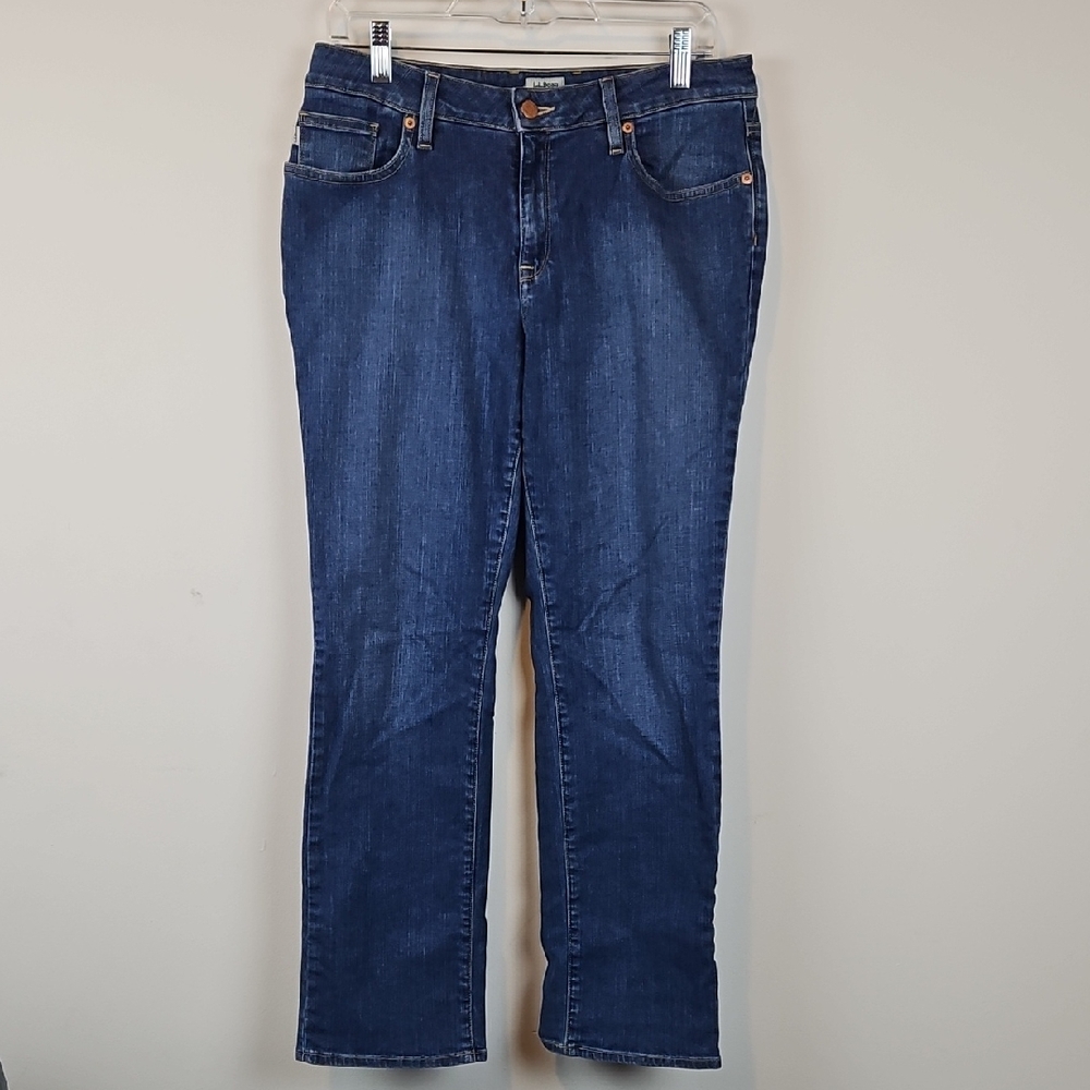 L.L. Bean Dark Blue Straight Leg Jeans Womens 10P